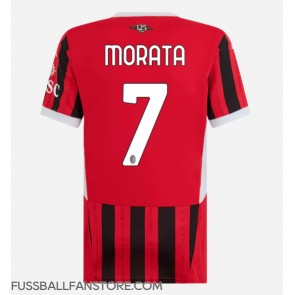 AC Milan Alvaro Morata #7 Replik Heimtrikot Damen 2024-25 Kurzarm